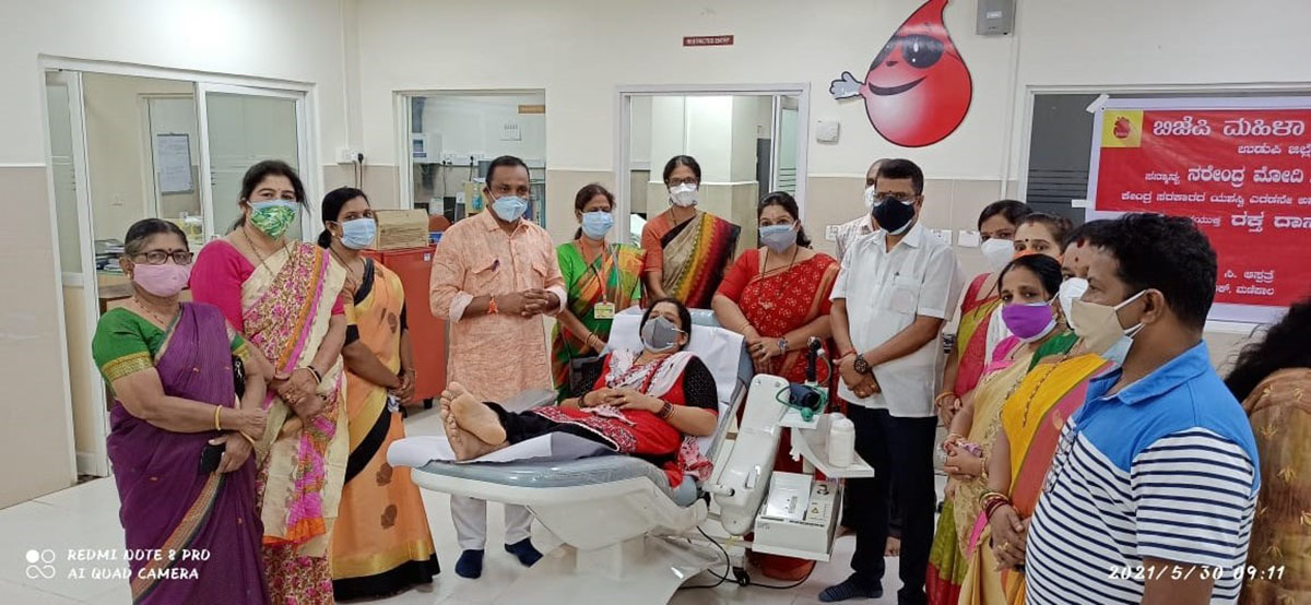 ಪ್ರಧಾನಿ ಮೋದಿ ಸರಕಾರದ ಏಳನೇ ವರ್ಷಾಚರಣೆ: ರಕ್ತದಾನ ಶಿಬಿರ