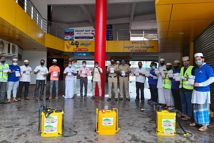 ಸಹಾಯ್ ಸುಳ್ಯ ಸರ್ಕಲ್ ಸಹಭಾಗಿತ್ವದಲ್ಲಿ ಸ್ಯಾನಿಟೈಸರ್ ಸಿಂಪಡನೆ