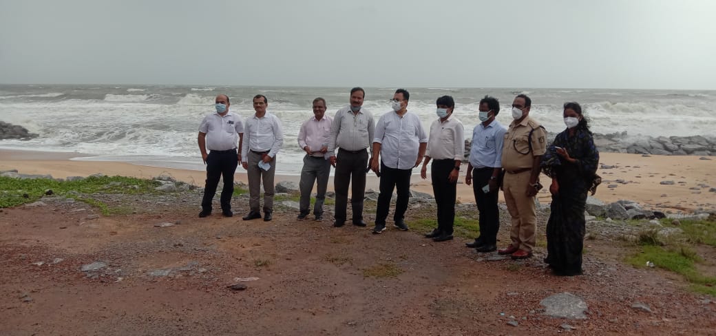 ಉಡುಪಿ: ತೌಕ್ತೆ ಚಂಡಮಾರುತದ ಹಾನಿ ವೀಕ್ಷಿಸಿದ ಕೇಂದ್ರ ತಂಡ