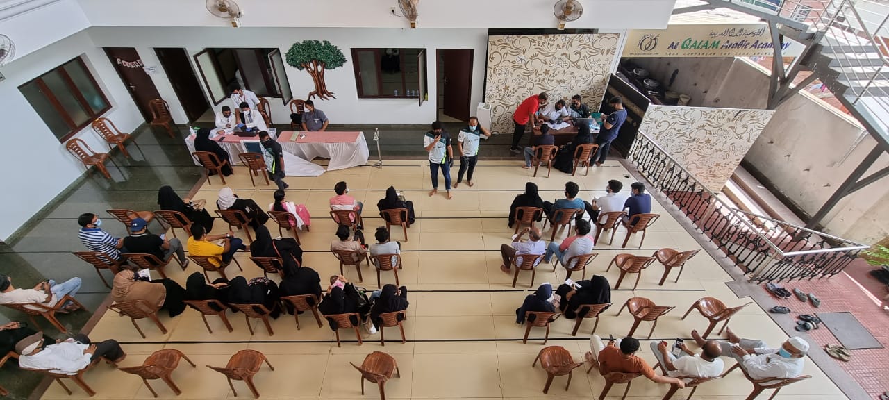 ಮಂಗಳೂರು: ಮಸ್ಜಿದುಲ್ ಇಹ್ಸಾನ್ ನಲ್ಲಿ ಎಚ್‌ಐಎಫ್‌ನಿಂದ ಕೋವಿಡ್ ಲಸಿಕಾ ಶಿಬಿರ