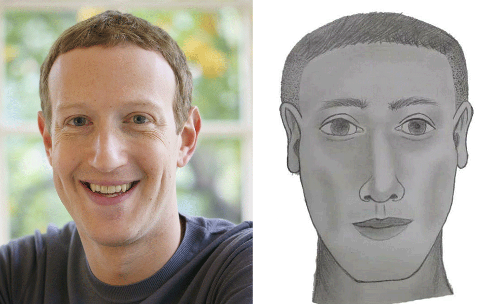 ಫೇಸ್ ಬುಕ್ ಸಂಸ್ಥಾಪಕ ಮಾರ್ಕ್ ಝುಕರ್ ಬರ್ಗ್ ಹೋಲುವ ಕ್ರಿಮಿನಲ್ ರೇಖಾಚಿತ್ರ ಪ್ರಕಟಿಸಿದ ಪೊಲೀಸರು!