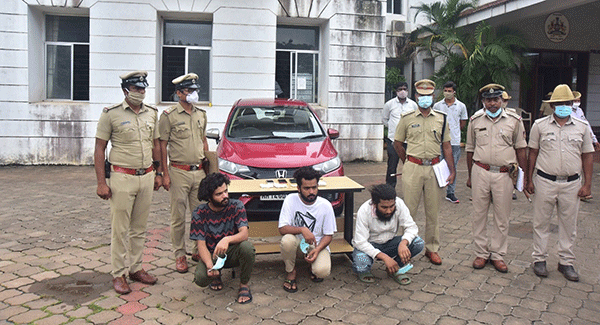 ಅಂತರ್‌ರಾಜ್ಯ ಡ್ರಗ್ಸ್ ಸಾಗಾಟ- ಮಾರಾಟ ಜಾಲ ಪತ್ತೆ: ಮೂವರು ಆರೋಪಿಗಳ ಬಂಧನ