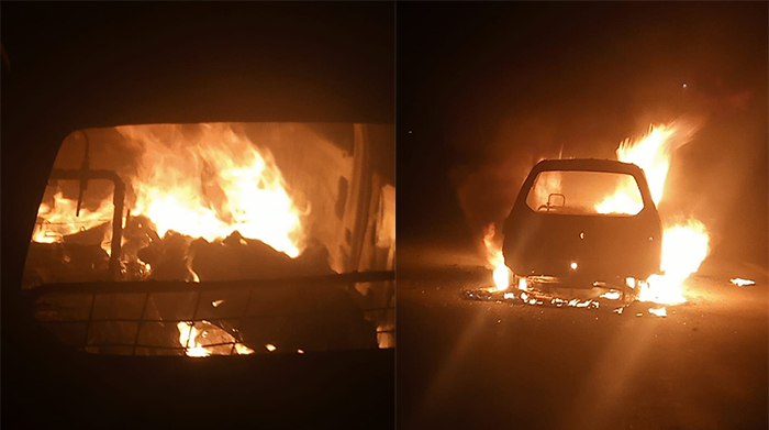 ಚಿಕ್ಕಮಗಳೂರು: ರಸ್ತೆ ಮದ್ಯೆಯೇ ಹೊತ್ತಿ ಉರಿದ ಕಾರು; ಚಾಲಕ ಸಜೀವ ದಹನ