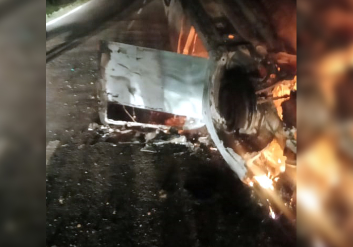 ಚಿಕ್ಕಮಗಳೂರು: ಹೊತ್ತಿ ಉರಿದ ಕಾರು; 6 ಮಂದಿಗೆ ಗಾಯ