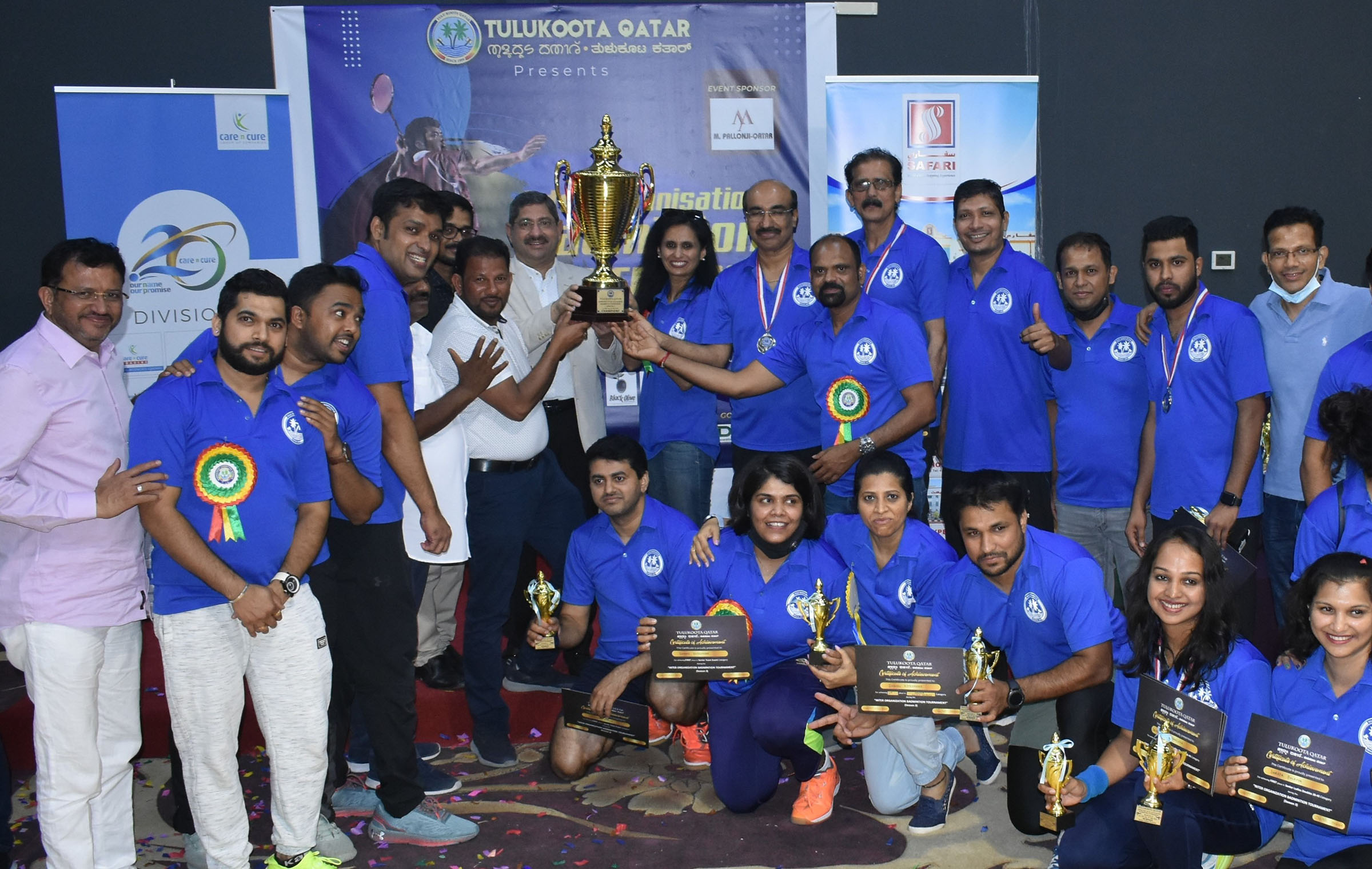 ಬ್ಯಾಡ್ಮಿಂಟನ್ ಪಂದ್ಯಾವಳಿ: ಆತಿಥೇಯ ತುಳುಕೂಟ ಕತರ್ ಚಾಂಪಿಯನ್