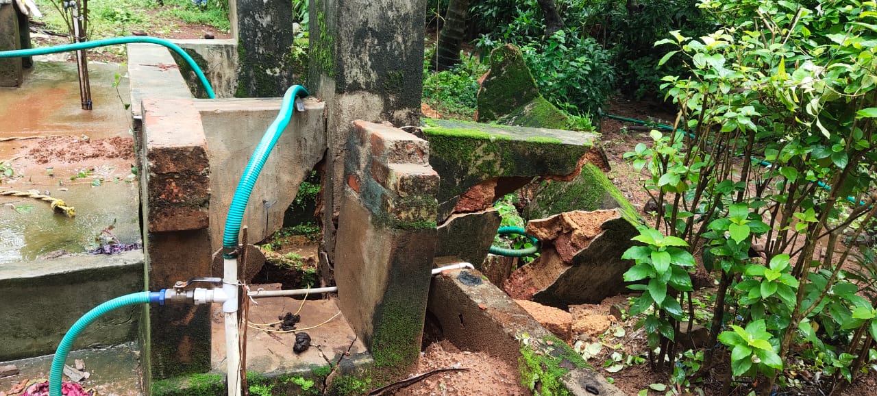 ಉಡುಪಿಯಲ್ಲಿ ಮುಂದುವರಿದೆ ಮಳೆ: ಬಾವಿ, ಕಿರು ಸೇತುವೆಗೆ ಹಾನಿ