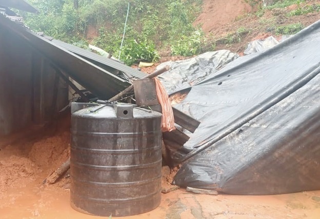 ಕೊಡಗಿನಲ್ಲಿ ತಗ್ಗಿದ ಮಳೆ: ವಿವಿಧೆಡೆ ಹಾನಿ