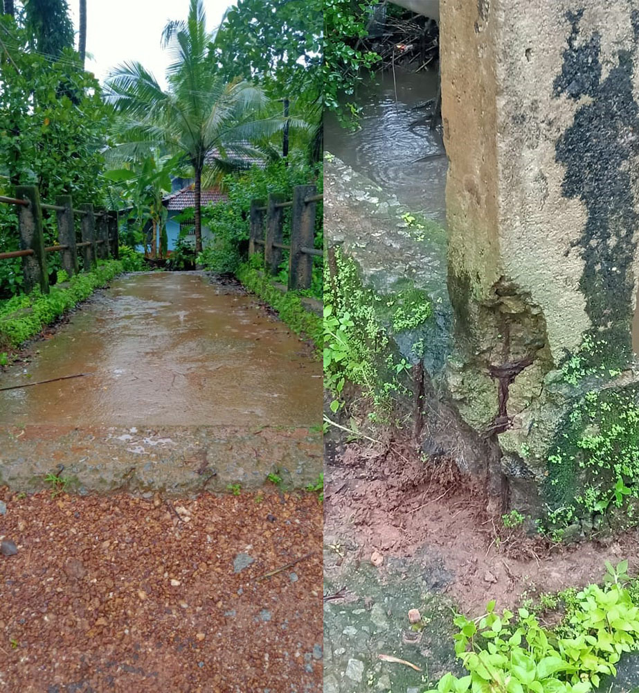 ಕೋಟೇಶ್ವರ; ದುರ್ಬಲಗೊಂಡ ಕಿರು ಸೇತುವೆ: ಆತಂಕದಲ್ಲಿ ಗ್ರಾಮಸ್ಥರು