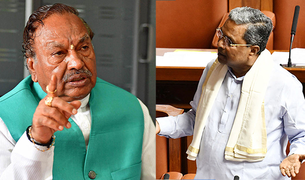 ಸಚಿವ ಕೆ.ಎಸ್.ಈಶ್ವರಪ್ಪ ಅವರಿಗೆ ಸಂಸ್ಕಾರ ಮತ್ತು ಸಂಸ್ಕೃತಿಯೇ ಗೊತ್ತಿಲ್ಲ: ಸಿದ್ದರಾಮಯ್ಯ ವಾಗ್ದಾಳಿ