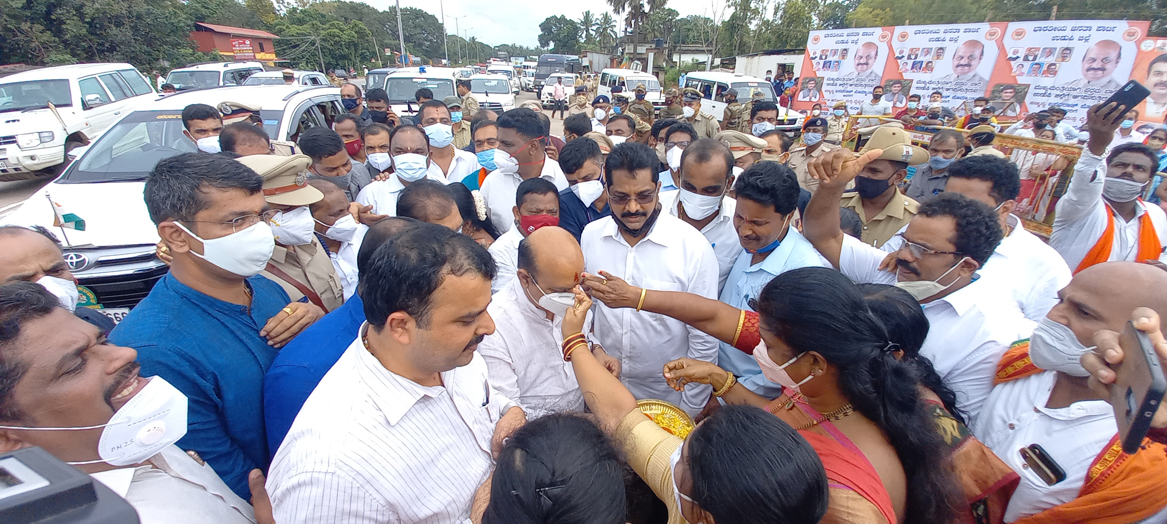 ಹೆಜಮಾಡಿಯಲ್ಲಿ ಸಿಎಂ ಬೊಮ್ಮಾಯಿಗೆ ಅದ್ದೂರಿ ಸ್ವಾಗತ