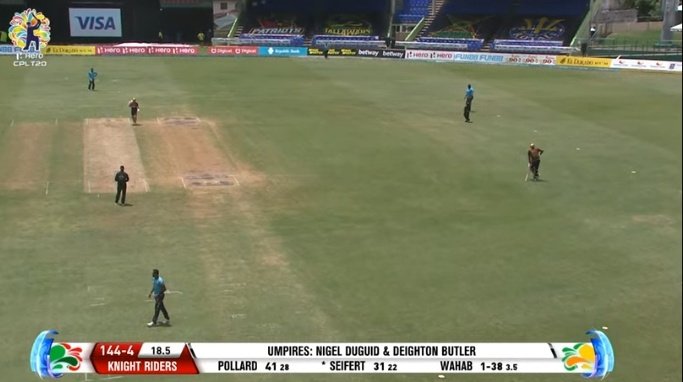 ಸಿಪಿಎಲ್‌ನಲ್ಲಿ ಅಂಪೈರ್ ತೀರ್ಪನ್ನು ವಿಲಕ್ಷಣ ರೀತಿಯಲ್ಲಿ ಪ್ರತಿಭಟಿಸಿದ ಕೀರನ್ ಪೊಲಾರ್ಡ್