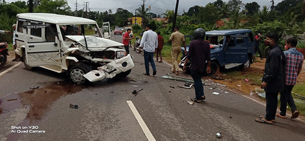 ಕಡಬ: ಎಸ್ಸೈ ಸಂಚರಿಸುತ್ತಿದ್ದ ವಾಹನ ಅಪಘಾತ