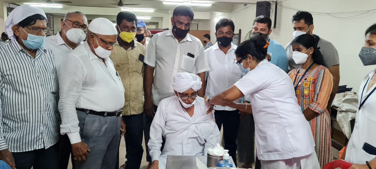 ಪೊಲಿಪು ಮಸೀದಿಯಲ್ಲಿ ಕೊರೋನ ಲಸಿಕಾ ಶಿಬಿರ