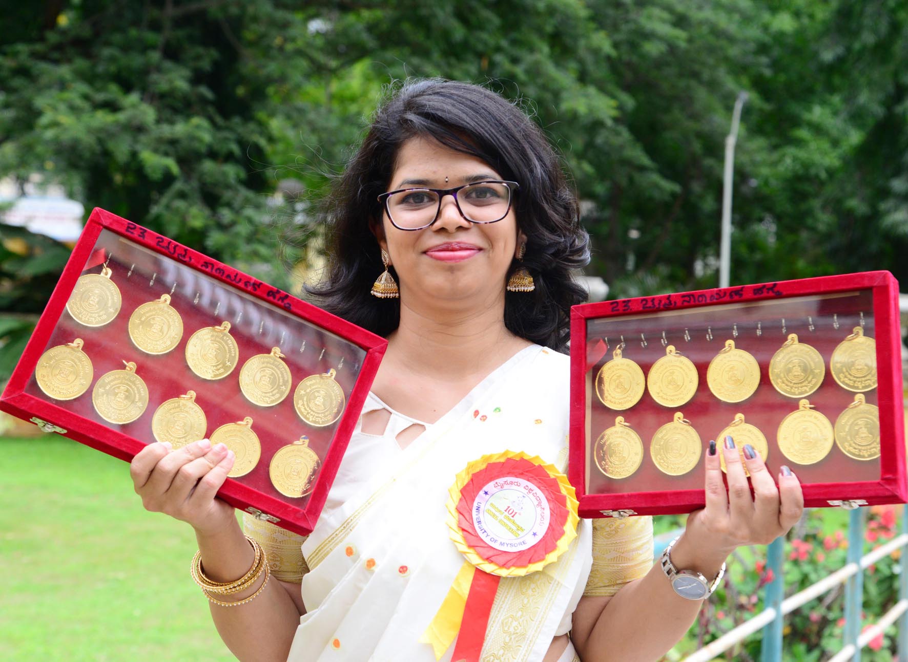 ಮೈಸೂರು ವಿವಿ 101ನೇ ಘಟಿಕೋತ್ಸವ: ಗ್ರಾಮೀಣ ಪ್ರತಿಭೆ ಚೈತ್ರಾಗೆ 20 ಚಿನ್ನದ ಪದಕ