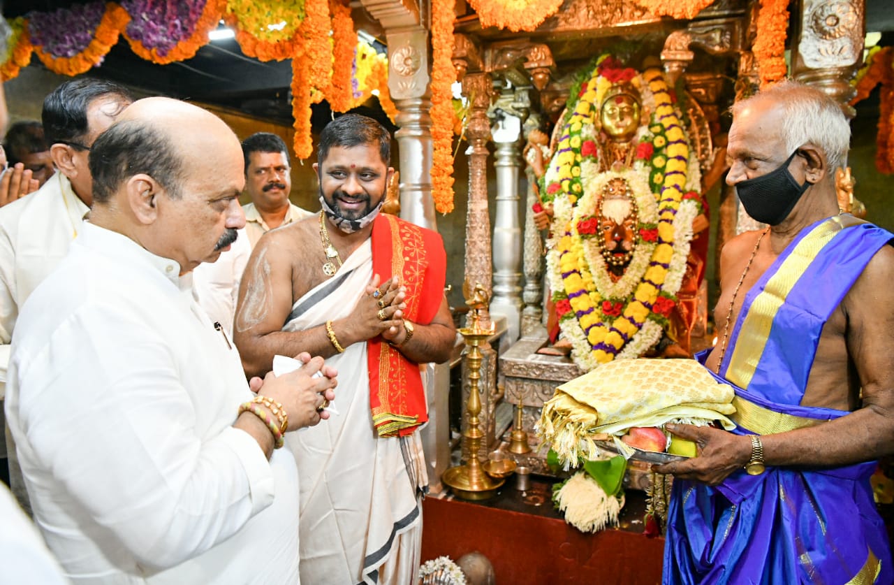ಕಾಪು ಮಾರಿಗುಡಿಗೆ ಸಿಎಂ ಬಸವರಾಜ ಬೊಮ್ಮಾಯಿ ಭೇಟಿ