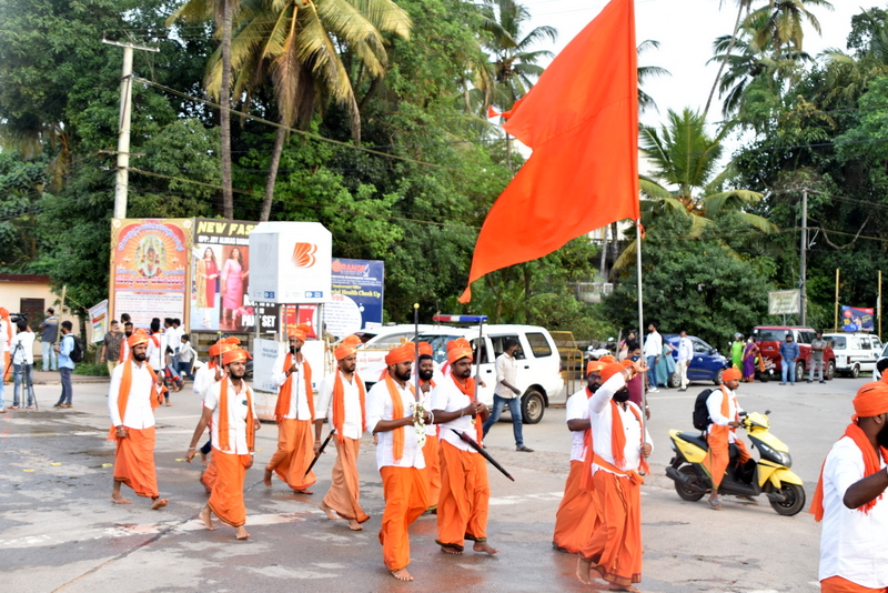 ಉಡುಪಿ: ಹಿಂದೂ ಜಾಗರಣ ವೇದಿಕೆಯಿಂದ ದುರ್ಗಾ ದೌಡ್, ತಲವಾರು ಪ್ರದರ್ಶನ