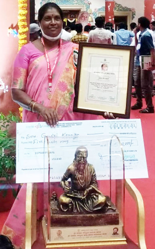 ಕೊರಗರ ಅಭಿವೃದ್ಧಿಗೆ ನಡೆಸಿದ ಹೋರಾಟಕ್ಕೆ ಸಂದ ಗೌರವ; ಗೌರಿ ಕೆಂಜೂರುಗೆ ‘ಮಹರ್ಷಿ ವಾಲ್ಮೀಕಿ ಪ್ರಶಸ್ತಿ’