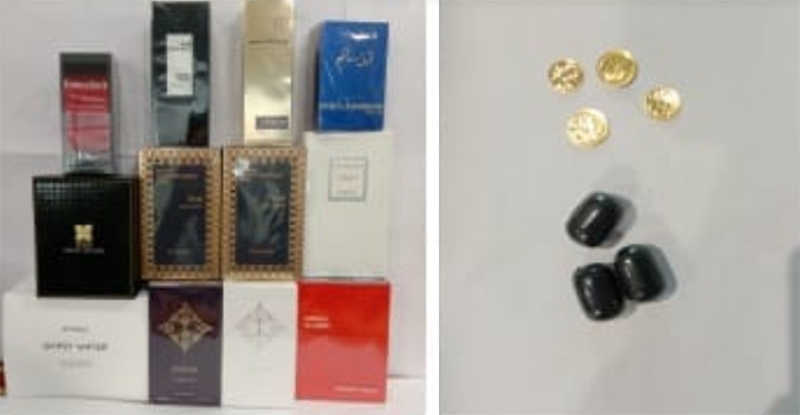 ಮಂಗಳೂರು ಏರ್‌ಪೋರ್ಟ್‌ನಲ್ಲಿ ಚಿನ್ನ, ಸುಗಂಧ ದ್ರವ್ಯ ಅಕ್ರಮ ಸಾಗಾಟ; ಲಕ್ಷಾಂತರ ರೂ. ಮೌಲ್ಯದ ಸೊತ್ತು ವಶ