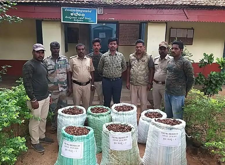 ಕೊಳ್ಳೇಗಾಲ: 300 ಕೆಜಿ ಹಸಿ ಮಾಗಳಿ ಬೇರು ಪತ್ತೆ, ಆರೋಪಿ ಪರಾರಿ