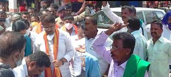 ಮಂಡ್ಯದಲ್ಲಿ ರೈತರಿಂದ ಸಚಿವ ಆರ್.ಅಶೋಕ್‍ ಗೆ ಘೇರಾವ್