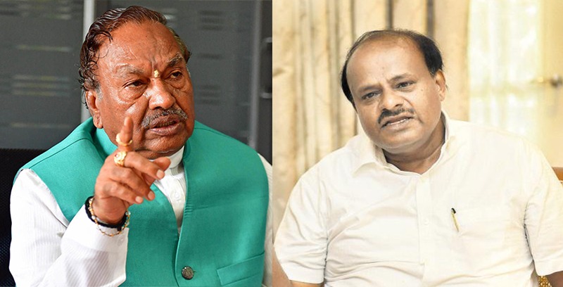 ಜೆಡಿಎಸ್ ನಲ್ಲಿ ಶಂಖ ಊದುವುದಕ್ಕೂ ಯಾರೂ ಇಲ್ಲದಂತಾಗಿದೆ: ಕುಮಾರಸ್ವಾಮಿಗೆ ಸಚಿವ ಈಶ್ವರಪ್ಪ ತಿರುಗೇಟು