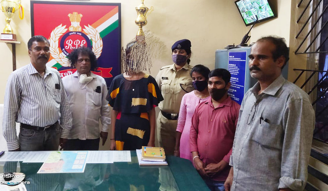 ಇಂದ್ರಾಳಿ ರೈಲು ನಿಲ್ದಾಣ: ಅಪ್ರಾಪ್ತ ಬಾಲಕಿಯ ರಕ್ಷಣೆ