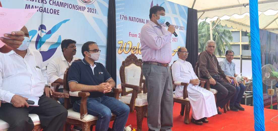 ಮಂಗಳೂರು: ರಾಷ್ಟ್ರೀಯ ಮಾಸ್ಟರ್ ಚಾಂಪಿಯನ್ ಶಿಪ್ ಈಜು ಸ್ಪರ್ಧೆಗೆ ಚಾಲನೆ