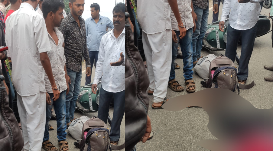 ರಸ್ತೆ ಅಪಘಾತ; ಸ್ಥಳದಲ್ಲೇ ವಿದ್ಯಾರ್ಥಿನಿ ಮೃತ್ಯು