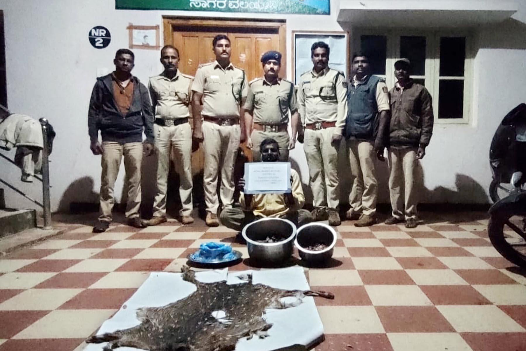 ಸಾಗರ: ಅಕ್ರಮ ಜಿಂಕೆ ಮಾಂಸ ಹೊಂದಿದ್ದ ಇಬ್ಬರ ಬಂಧನ