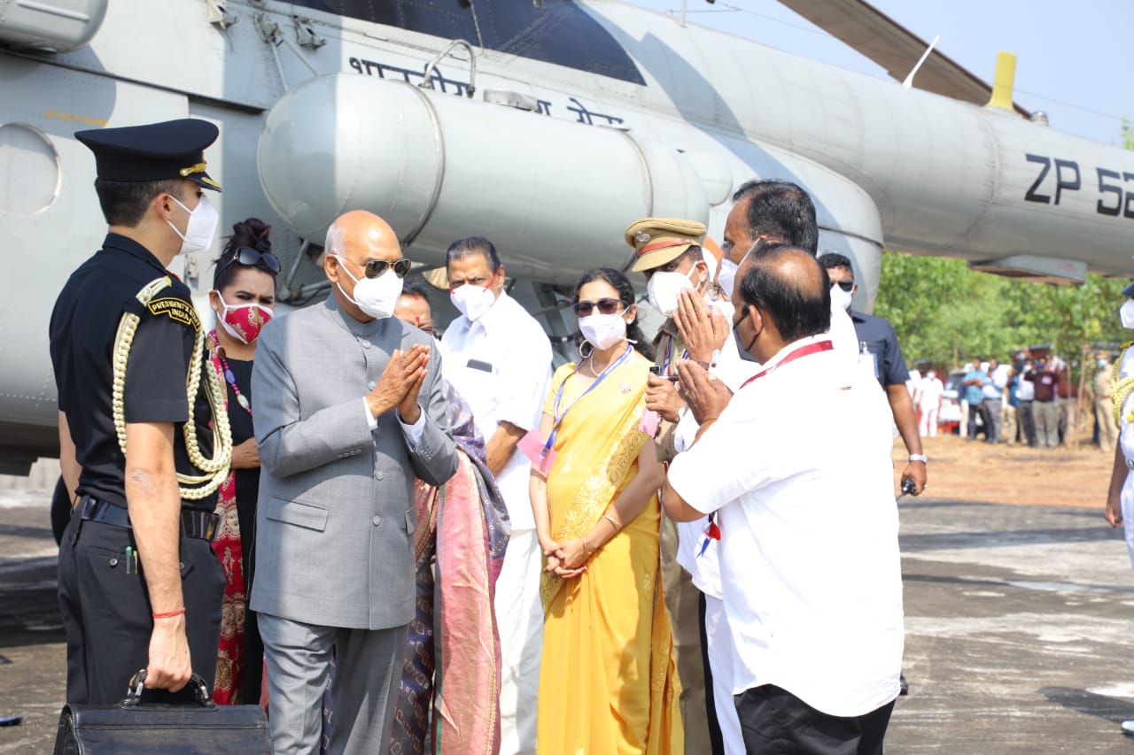 ಪೆರಿಯಕ್ಕೆ ಆಗಮಿಸಿದ ರಾಷ್ಟ್ರಪತಿ