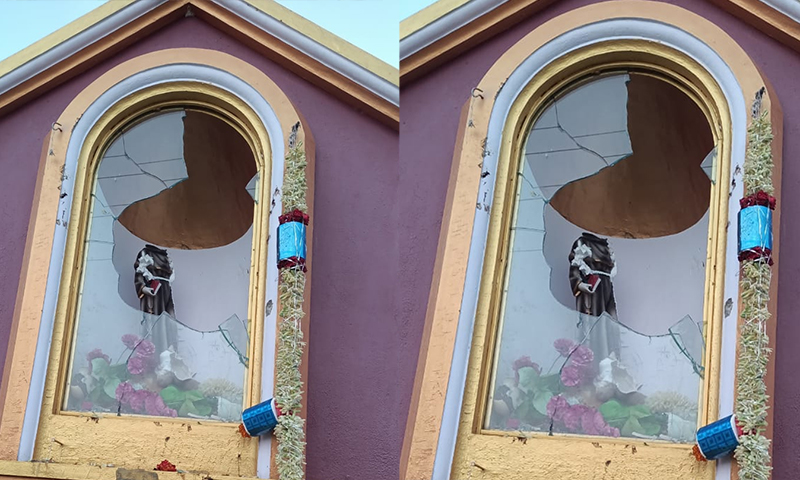 ಚಿಕ್ಕಬಳ್ಳಾಪುರ: ದುಷ್ಕರ್ಮಿಗಳಿಂದ ಚರ್ಚ್ ನ ವಿಗ್ರಹ ಧ್ವಂಸ, ದೂರು ದಾಖಲು