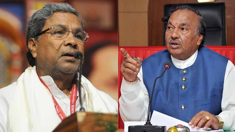 ಸಿಎಂ ಬದಲಾವಣೆ ವಿಚಾರ: ಈಶ್ವರಪ್ಪ ಬಾಯಿ ತಪ್ಪಿ ಸತ್ಯ ಹೇಳಿದ್ದಾರೆ ಎಂದ ಸಿದ್ದರಾಮಯ್ಯ