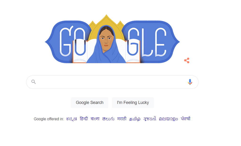 ಮಹಿಳಾವಾದಿ, ಶಿಕ್ಷಣತಜ್ಞೆ ಫಾತಿಮಾ ಶೇಖ್‌ ಗೆ ʼಗೂಗಲ್‌ ಡೂಡಲ್‌ʼ ಗೌರವ
