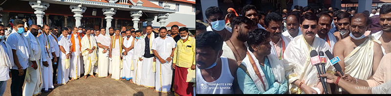 ಶಾಸಕ ಹಾಲಪ್ಪ-ಮಾಜಿ ಶಾಸಕ ಬೇಳೂರುರಿಂದ ಧರ್ಮಸ್ಥಳದಲ್ಲಿ ಆಣೆ ಪ್ರಮಾಣ