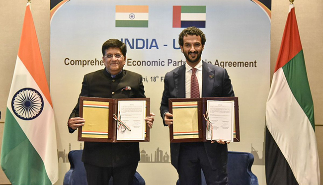 ​ಯುಎಇ ಜತೆ ಭಾರತ ಐತಿಹಾಸಿಕ ಒಪ್ಪಂದ