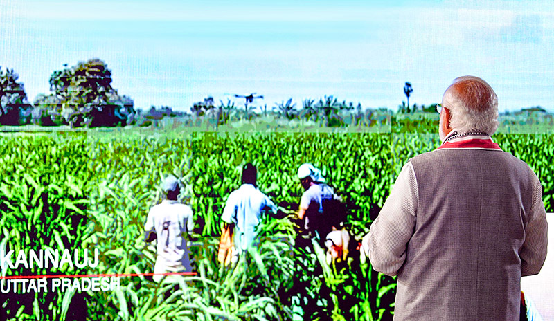 100 ‘ಕಿಸಾನ್ ಡ್ರೋನ್’ಗಳನ್ನು ಲೋಕಾರ್ಪಣೆಗೊಳಿಸಿದ ಪ್ರಧಾನಿ