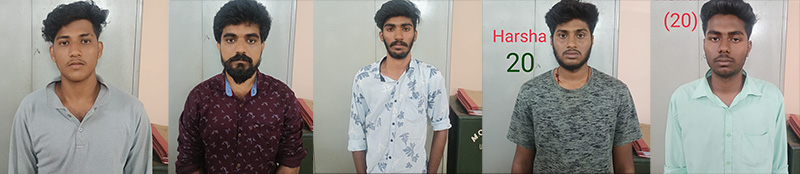 ಗಾಂಜಾ ಸೇವನೆ ಆರೋಪ; ಐದು ಮಂದಿ ಸೆರೆ