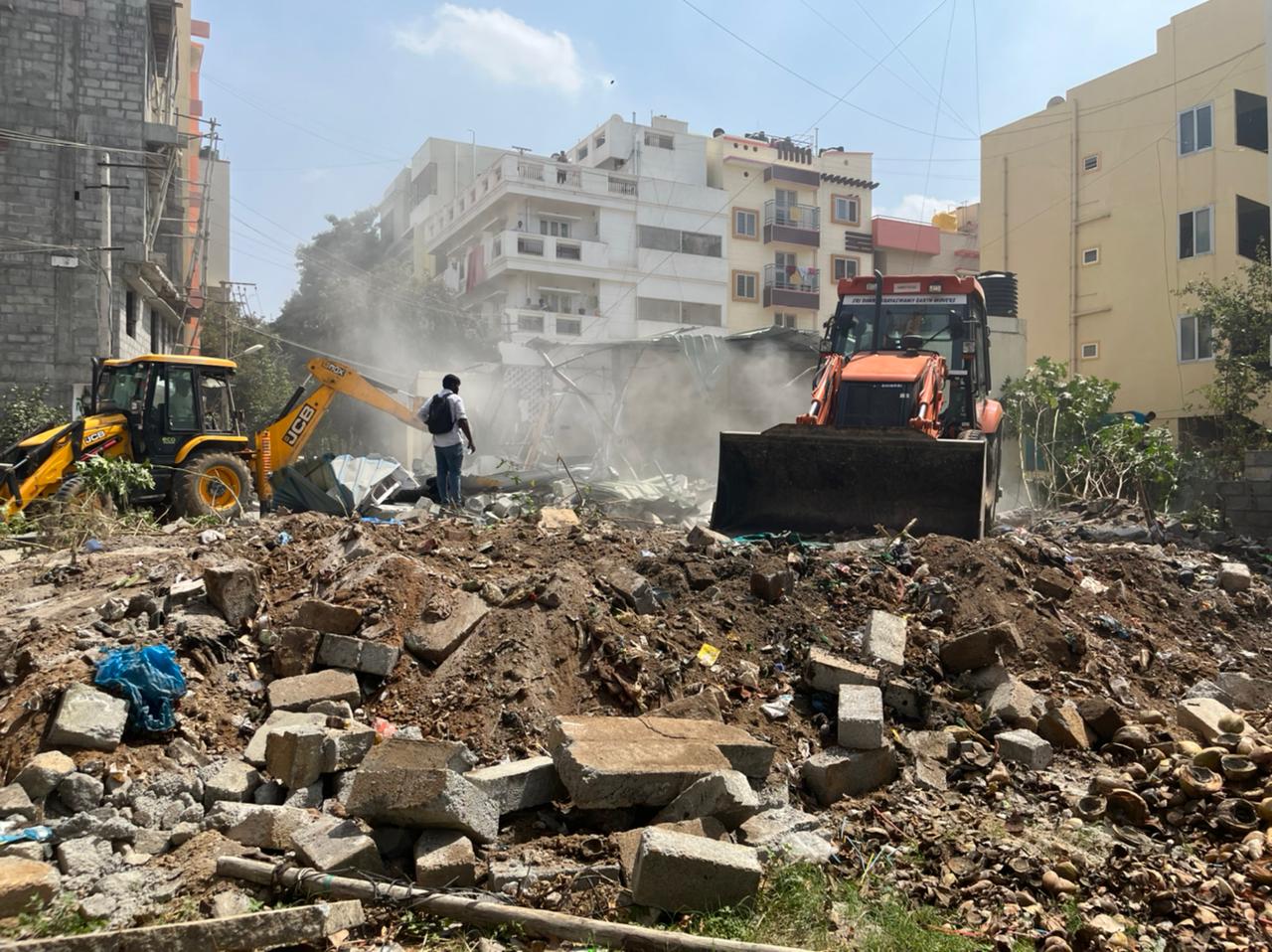 ಬಿಡಿಎದಿಂದ ಪಾರ್ಕ್ ಜಾಗದಲ್ಲಿದ್ದ ಅನಧಿಕೃತ ಶೆಡ್ ಗಳ ತೆರವು