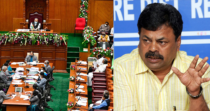 ಶಾಸಕ ರೇಣುಕಾಚಾರ್ಯ ಪುತ್ರಿಗೆ ನಕಲಿ ಜಾತಿ ಪ್ರಮಾಣ ಪತ್ರ: ಕ್ರಮಕ್ಕೆ ಆಗ್ರಹಿಸಿ ಸದನದಲ್ಲಿ ಕಾಂಗ್ರೆಸ್ ಸದಸ್ಯರ ಧರಣಿ