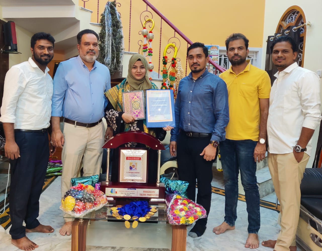 ಬುಶ್ರಾ ಮತೀನ್ ರಿಗೆ ಮಂಗಳೂರು ಟ್ಯಾಲೆಂಟ್ ಪ್ರಮೋಟರ್ಸ್ ನಿಂದ ಸನ್ಮಾನ