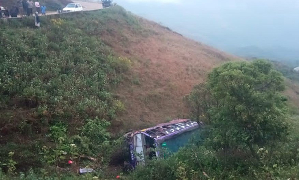 ಚಿಕ್ಕಮಗಳೂರು: ಕಂದಕಕ್ಕೆ ಉರುಳಿ ಬಿದ್ದ ಬಸ್‌; ಹಲವರಿಗೆ ಗಾಯ