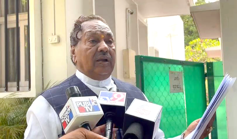 ಸಂತೋಷ್ ಪಾಟೀಲ್ ವಿರುದ್ಧ ಮಾನನಷ್ಟ ಮೊಕದ್ದಮೆ ದಾಖಲಿಸಿದ್ದೇನೆ: ಸಚಿವ ಈಶ್ವರಪ್ಪ