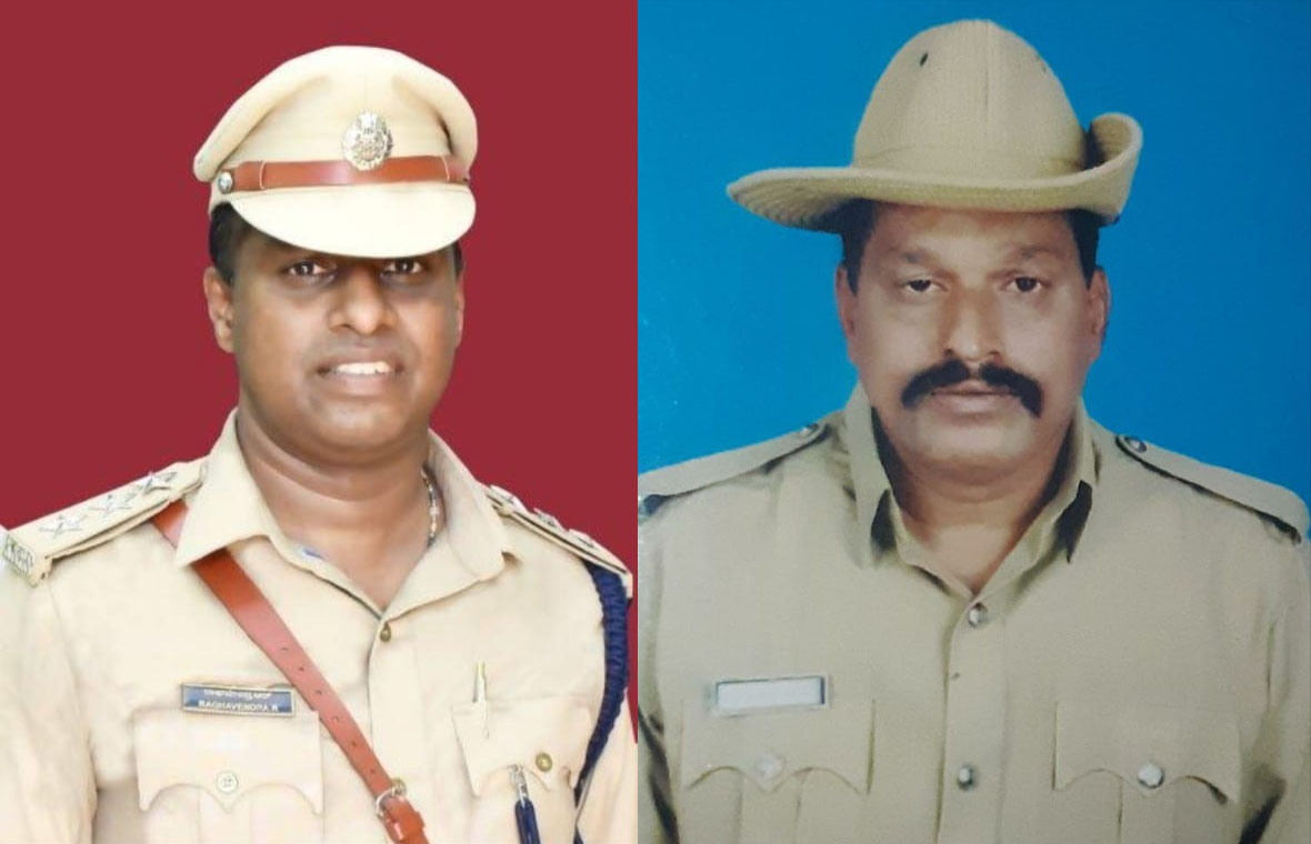 ಉಡುಪಿ: ಡಿವೈಎಸ್ಪಿ ರಾಘವೇಂದ್ರ ನಾಯಕ್, ಎಚ್‌ಸಿ ವಿಜಯ ಕುಮಾರ್‌ಗೆ ಮುಖ್ಯಮಂತ್ರಿ ಪದಕ