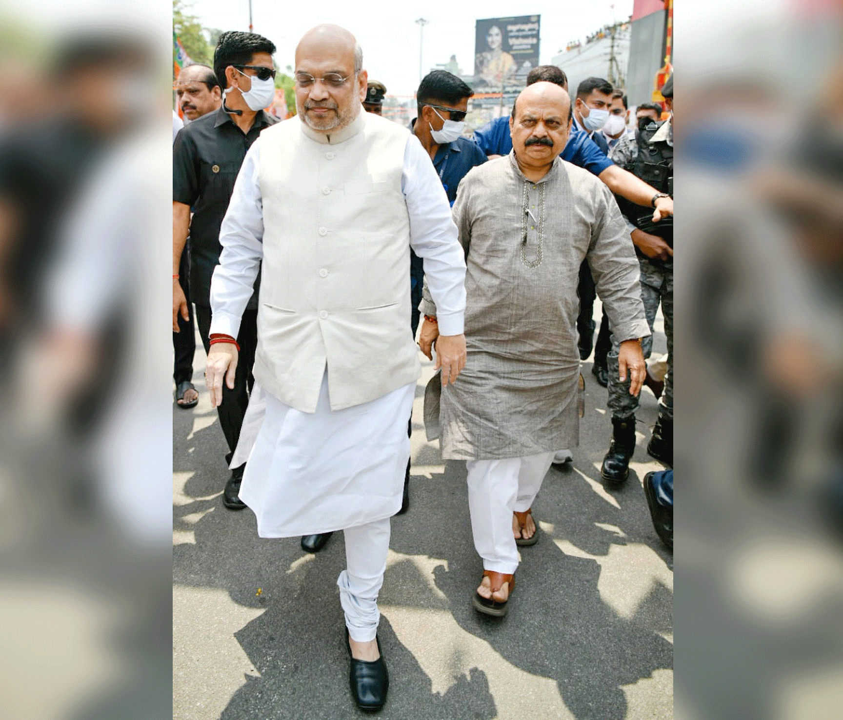 ಕೇಂದ್ರ ಗೃಹ ಸಚಿವ ಅಮಿತ್ ಶಾ ಸಂಚರಿಸಿದ ರಸ್ತೆ ಬದಿಯಲ್ಲಿ ಶಾರ್ಟ್ ಸರ್ಕ್ಯೂಟ್: ಕೆಲಕಾಲ ಜನರಲ್ಲಿ ಆತಂಕ