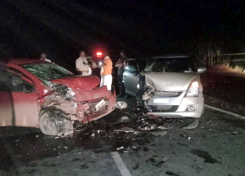 ಬುಡೋಳಿಯಲ್ಲಿ ಕಾರುಗಳ ಮುಖಾಮುಖಿ ಢಿಕ್ಕಿ: ಓರ್ವ ಮೃತ್ಯು, ನಾಲ್ವರಿಗೆ ಗಾಯ