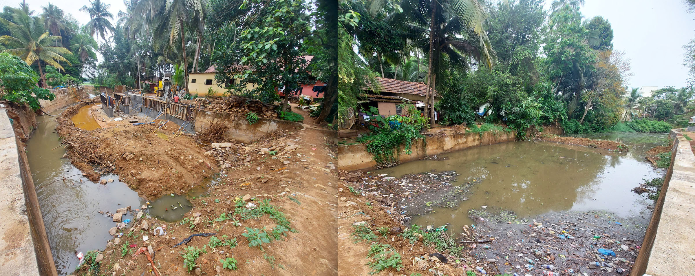 ಉಡುಪಿ ಮಠದಬೆಟ್ಟು ಸೇತುವೆ ನಿರ್ಮಾಣ ಕಾಮಗಾರಿ; ತ್ಯಾಜ್ಯ ನೀರಿನಿಂದ 30ಕ್ಕೂ ಅಧಿಕ ಬಾವಿಗಳ ನೀರು ಕಲುಷಿತ