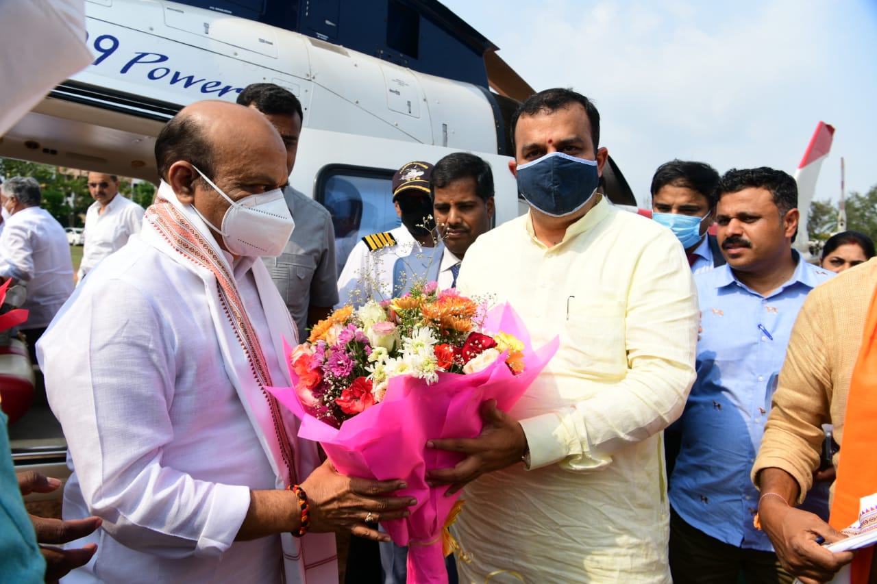 ಮೂಡುಬಿದಿರೆಗೆ ಸಿಎಂ ಬಸವರಾಜ ಬೊಮ್ಮಾಯಿ ಆಗಮನ