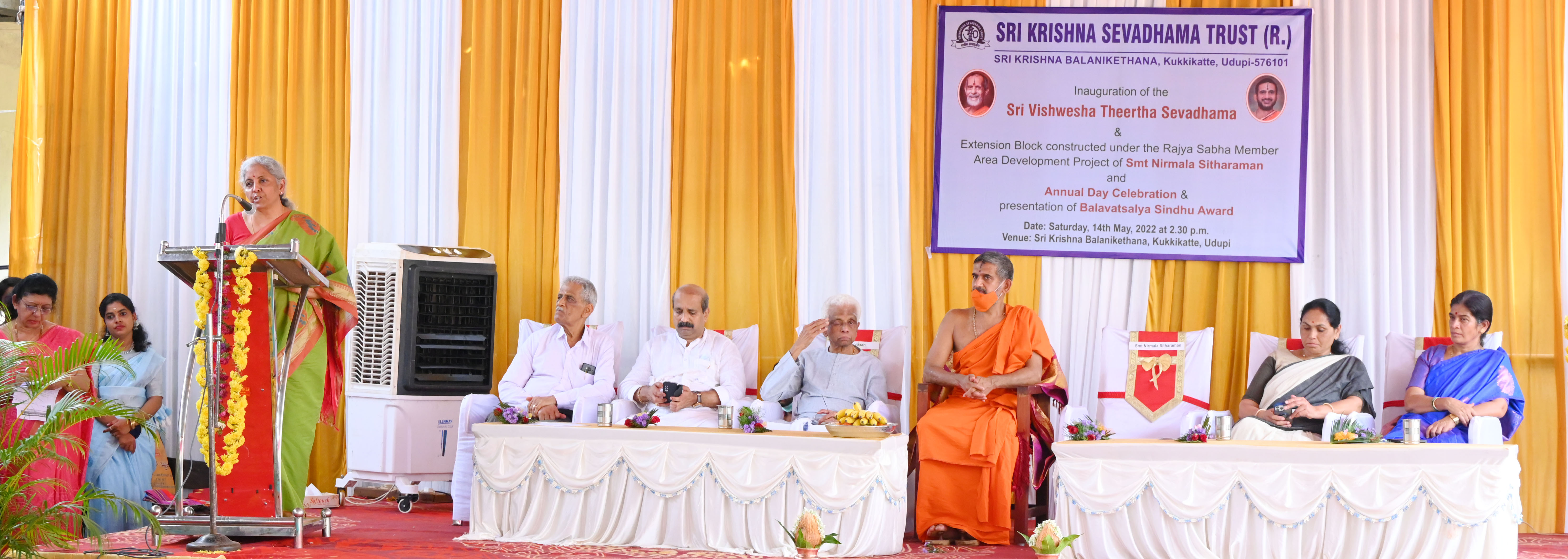 ಮಾನವ ಸೇವೆಯೇ ನಾರಾಯಣನ ಸೇವೆ: ಸಚಿವೆ ನಿರ್ಮಲಾ ಸೀತಾರಾಮನ್