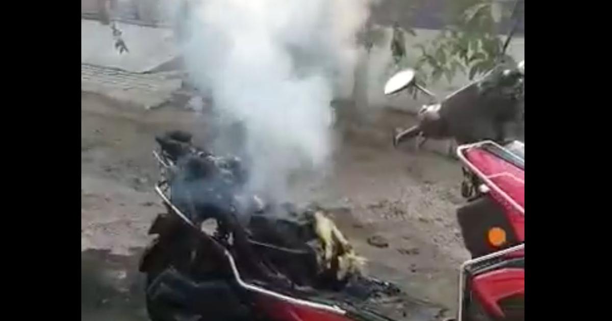 ತಮಿಳುನಾಡು: ಮತ್ತೊಂದು ಇಲೆಕ್ಟ್ರಿಕ್ ಸ್ಕೂಟರ್ ಬೆಂಕಿಗಾಹುತಿ