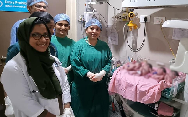 ಶಿವಮೊಗ್ಗ: ಒಂದೇ ಬಾರಿಗೆ ನಾಲ್ಕು ಮಕ್ಕಳನ್ನು ಹೆತ್ತ ತಾಯಿ!